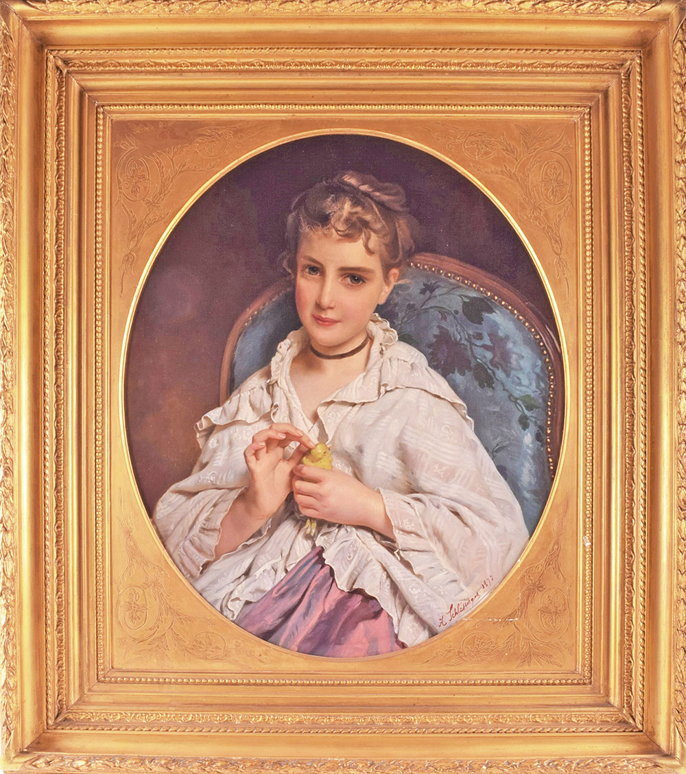 Henri Guillaume Schlesinger (1814-1893) German  'The Pet Canary’, sold £7,600